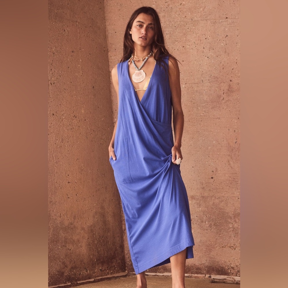 Free People Beach Raleigh Midi Mazarine Size XS